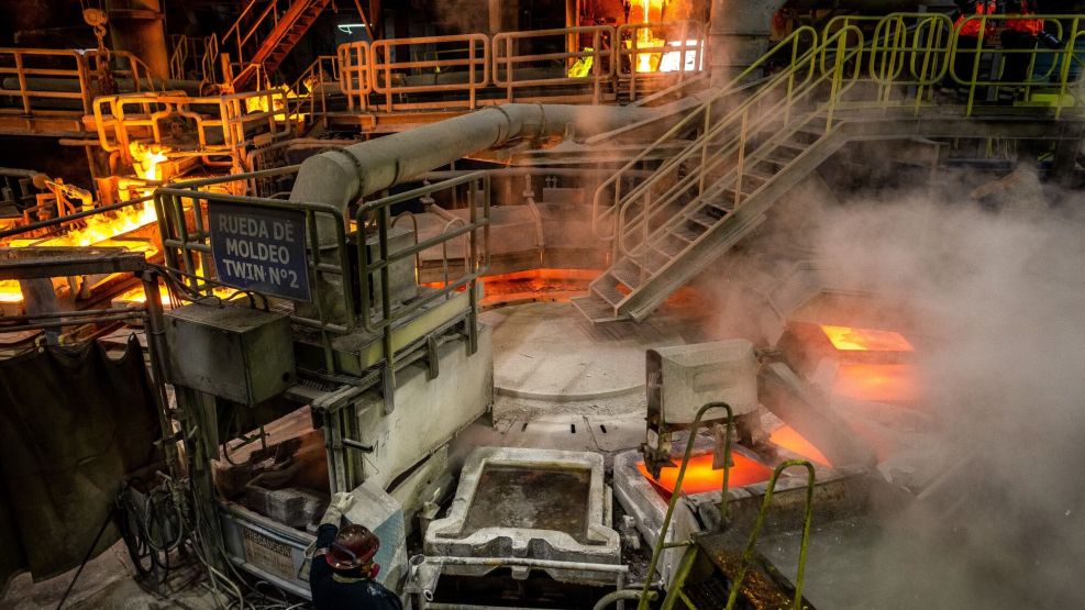 The Codelco El Teniente Mine And Processing Facility As Copper Wavers