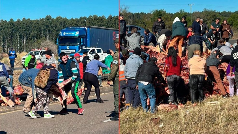 Así saquearon el camión. 