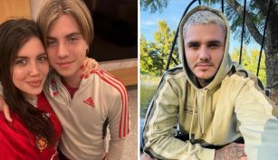 Valentino, el hijo de Wanda Nara, y Mauro Icardi	