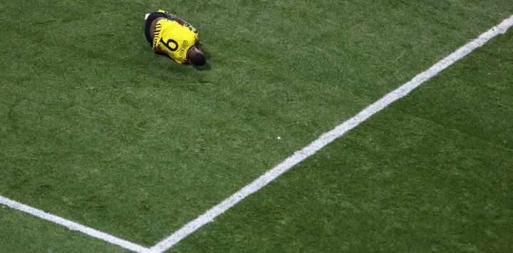 El delantero guineano #09 del Borussia Dortmund, Serhou Guirassy durante la Copa Mundial de Clubes de la FIFA 2025. Foto de Franck FIFE / AFP