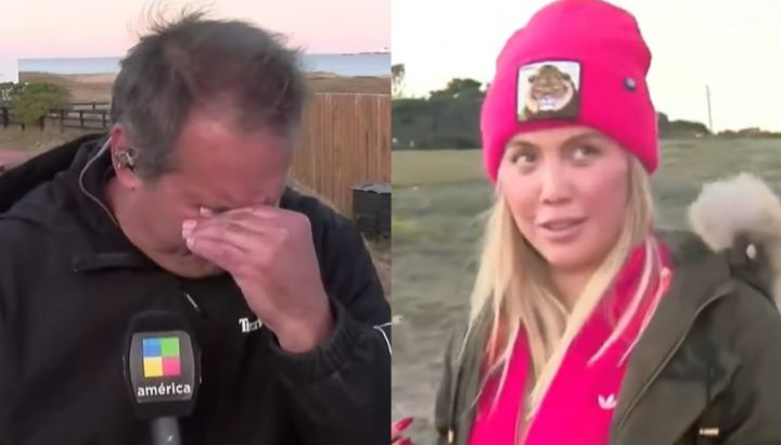 El periodista Gustavo Descalzi se descompuso en pleno móvil de A la Tarde y Wanda Nara lo asistió