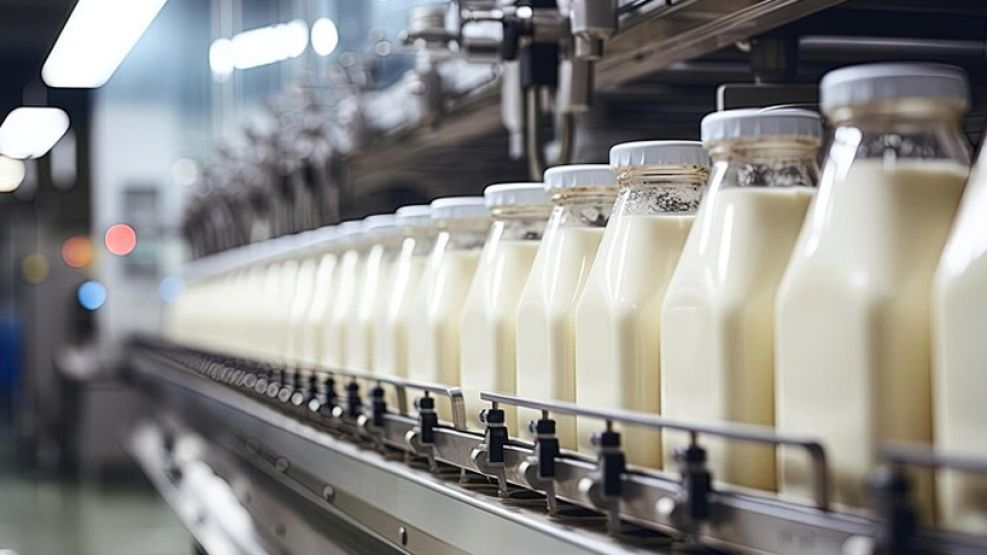 Botellas de leche, producción