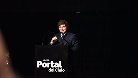 20250705 Javier Milei en la iglesia Portal del Cielo, en Chaco
