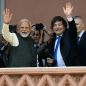El presidente Javier Milei recibió en la Casa Rosada a Narendra Modi, el primer ministro de India