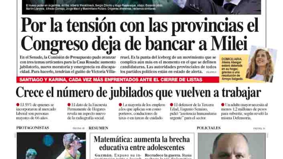 La tapa del Diario PERFIL del sábado 5 de julio de 2025