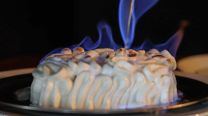 Cocina vasca con fuego local
