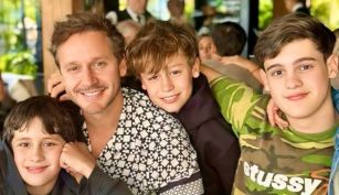 Benjamín Vicuña y sus hijos
