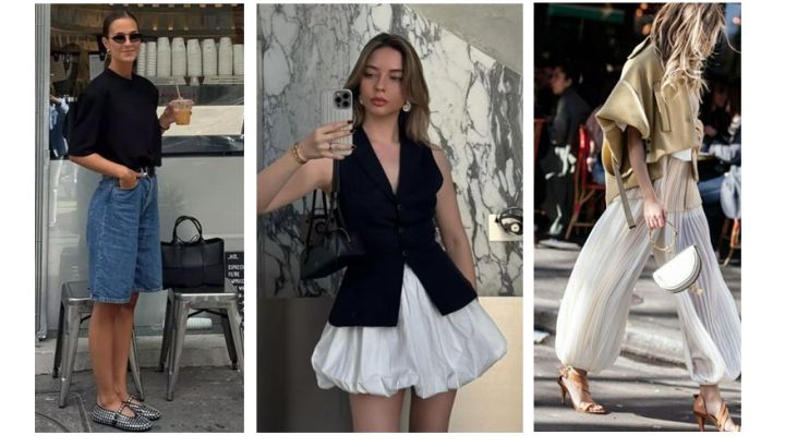 Trend alert 2025: jeans hasta el piso, falda globo, y los infaltables que Europa anticipó