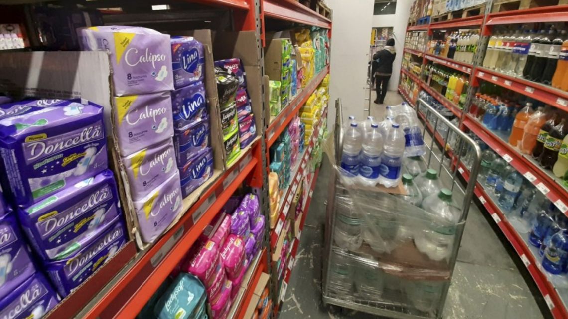 Shopping at a cash and carry in Buenos Aires.