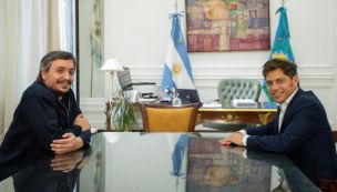 Máximo Kirchner y Axel Kicillof