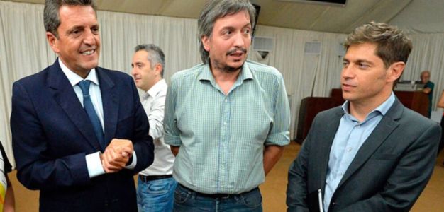 Sergio Massa, Máximo Kirchner y Axel Kicillof definen la alianza del peronismo bonaerense