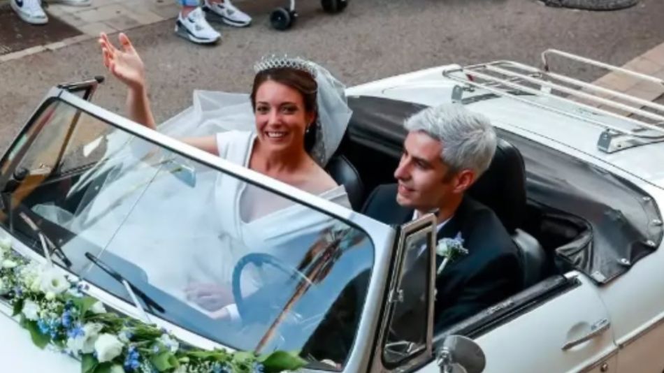 Alejandra de Luxemburgo el día de su boda