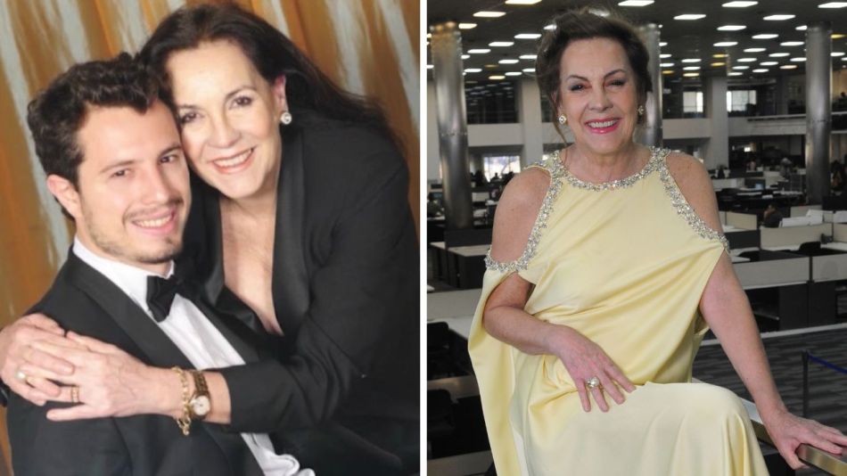 Mónica Gonzaga y su hijo Adriano Sessa