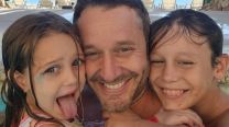 Benjamín Vicuña y sus hijos pequeños