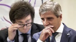 Javier Milei y el ministro Caputo