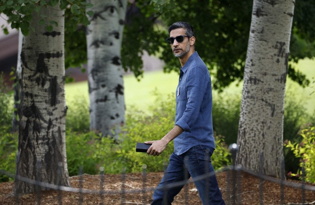 Sundar Pichai, CEO de Google, en Sun valley 2025.