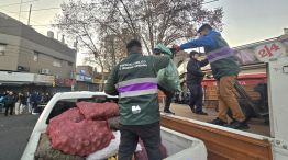 Desalojo de manteros en Liniers