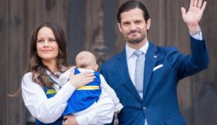 Príncipes Carlos Felipe y Sofía, junto a la princesa Inés de Suecia