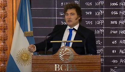 20250710 El presidente Javier Milei dio un discurso en la Bolsa de Comercio de Buenos Aires