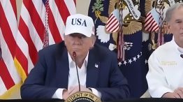 Donald Trump hablando en Texas