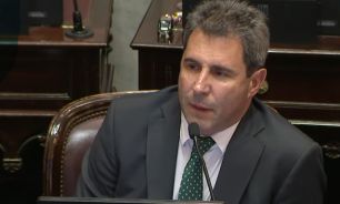 Sergio Uñac, en el Senado.