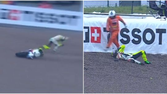 Brutal accidente en MotoGP: voló por los aires, impactó con fuerza contra el suelo y terminó en el hospital