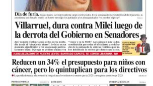 La tapa del Diario PERFIL del domingo 13 de julio de 2025