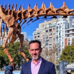 Reconstructed skeleton of Patagotitan Mayorum on display at Recoleta’s Parque Thays.