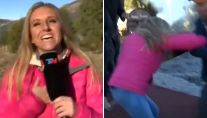 El blooper de Paula Bernini en vivo mientras transmitía desde Neuquén: el video