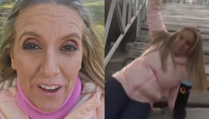 Paula Bernini habló tras su fuerte caída en pleno móvil de TN: "Me golpeé la espalda y la cabeza"