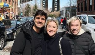 Sofía Pachano, su pareja y su papá Aníbal Pachano