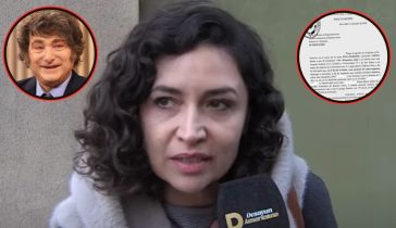 Julia Mengolini y Javier Milei