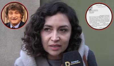 Julia Mengolini y Javier Milei