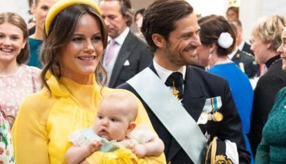 La princesa Inés junto a sus padres, Carlos Felipe y Sofía de Suecia