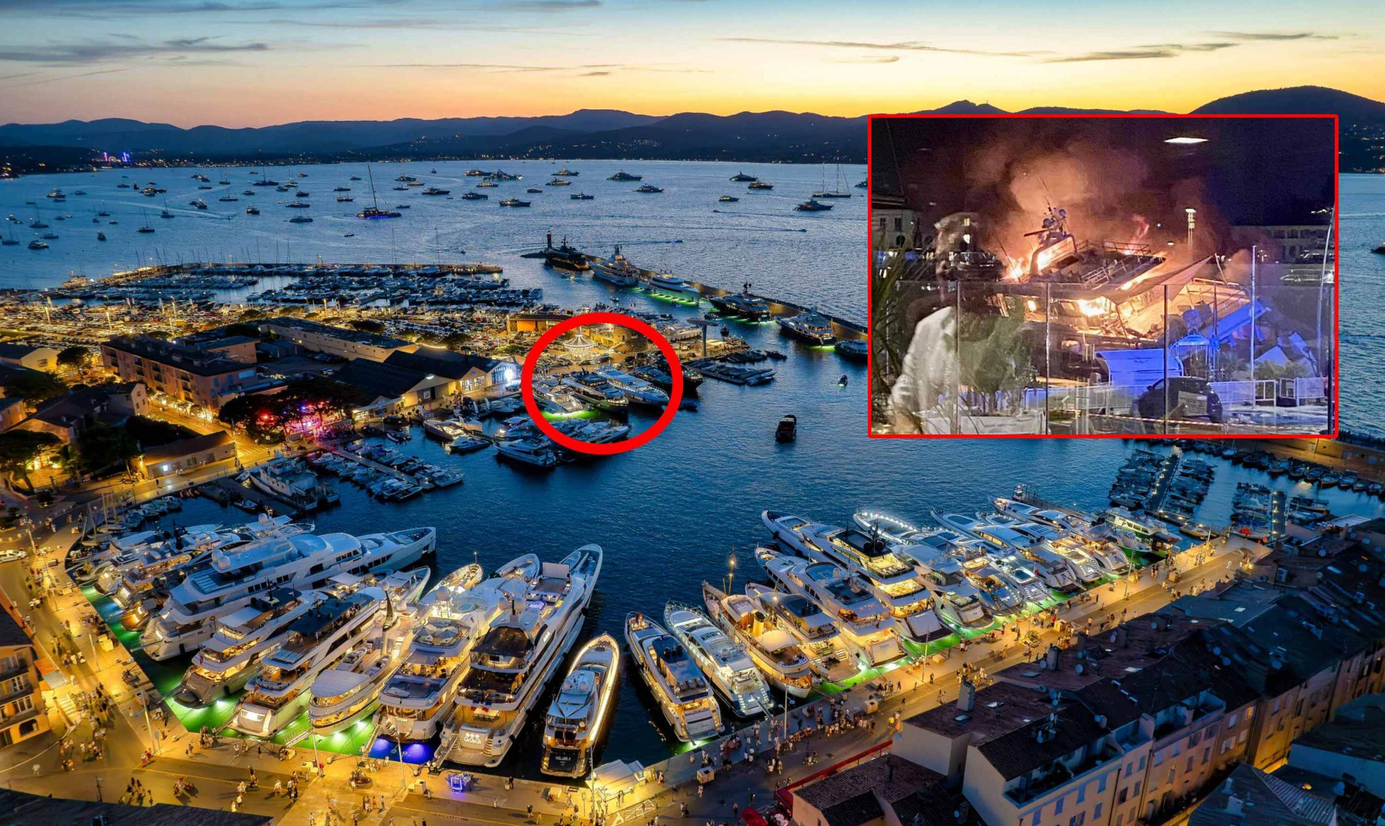 Detalle del área del Pto. de St.Tropez donde estaba el yate de José Luis Manzano.