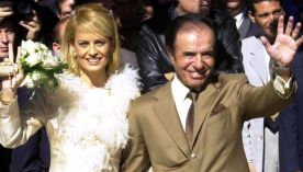 Carlos Menem y Cecilia Bolocco