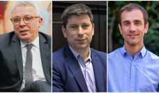 Julio Zamora, Pablo Domenichini y Pablo Petrecca, candidatos de Somos Buenos Aires.