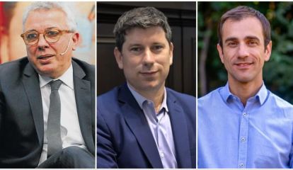 Julio Zamora, Pablo Domenichini y Pablo Petrecca, candidatos de Somos Buenos Aires.