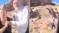 Un grupo de turistas vandalizaron un paisaje en Mendoza y fueron escrachados en redes 