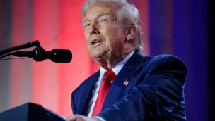 President Trump Delivers Remarks At AI Summit In Washington DC