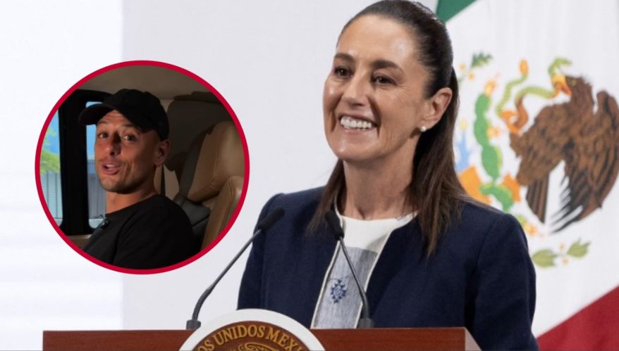 Claudia Sheinbaum y Chicharito Hernández