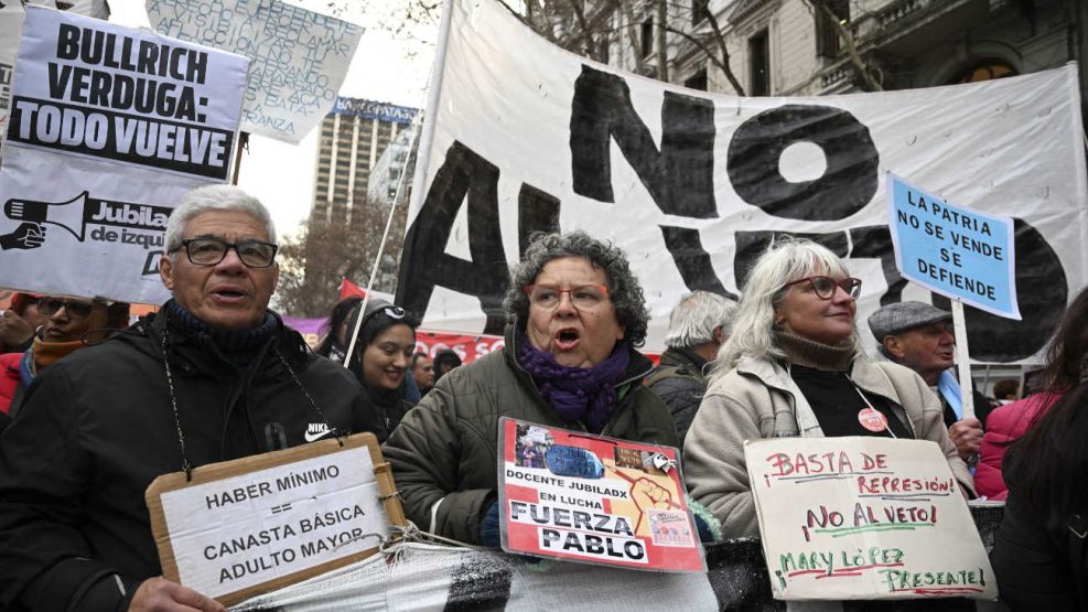 Marcha de jubilados  Represión 20250723