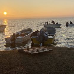 El pique es entretenido y es constante. Hay que seleccionar las capturas para quedarse con los más grandecitos, ya que la cuota de 35 piezas por día y por pescador se cubre muy bien.