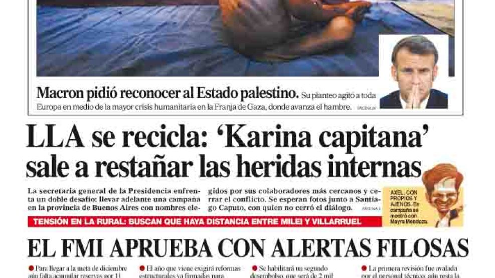 La tapa del Diario PERFIL del sábado 26 de julio de 2025.