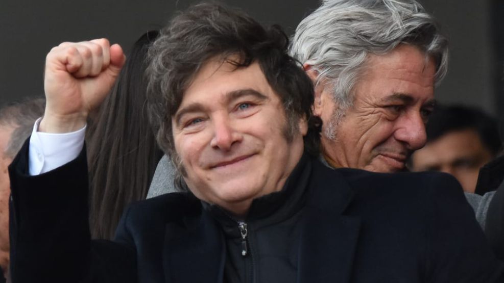 Postales del paso del presidente Javier Milei y sus ministros por la Sociedad Rural Argentina.