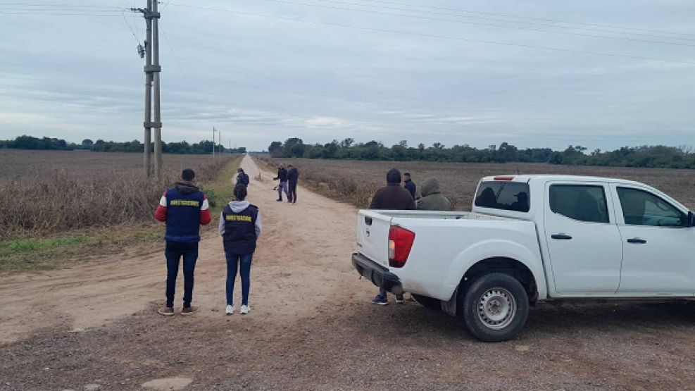 El momento del hallazgo del cuerpo de la joven. 