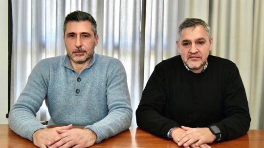 El equipo económico de Zdero: ministro de Hacienda y Finanzas, Alejandro Abraam y el subsecretario coordinador económico, Guillermo Agüero,