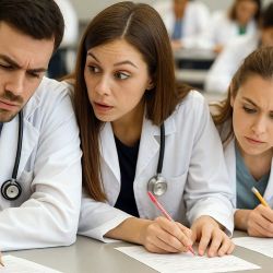 Estudiantes de medicina con IA | Foto:ChatGPT
