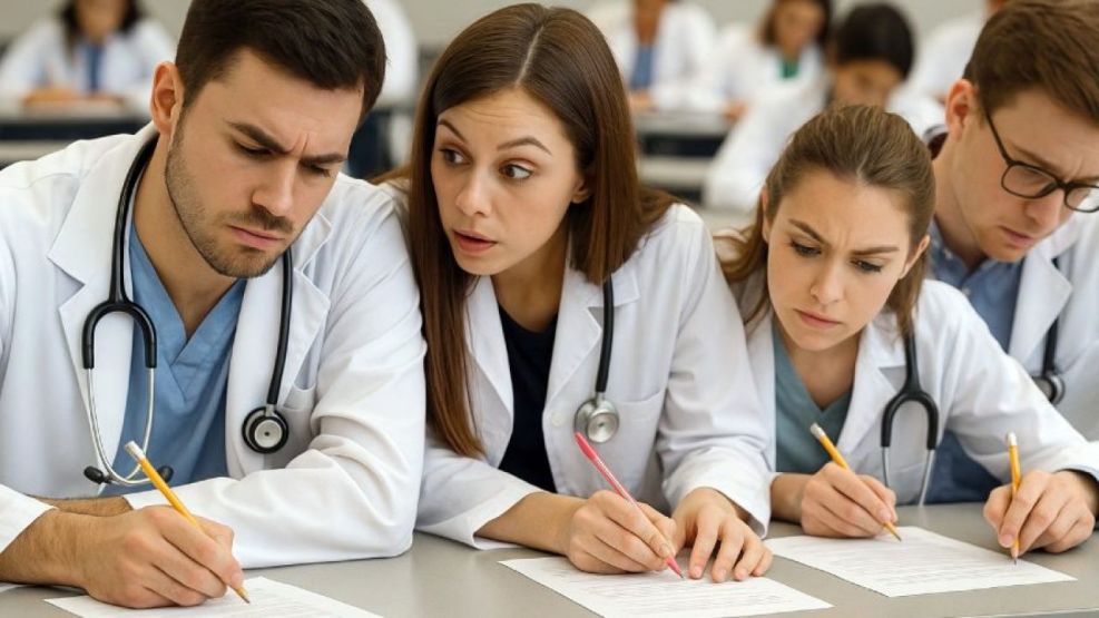 Estudiantes de medicina con IA