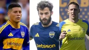 Marcos Rojo, Marcelo Saracchi y Cristian Lema